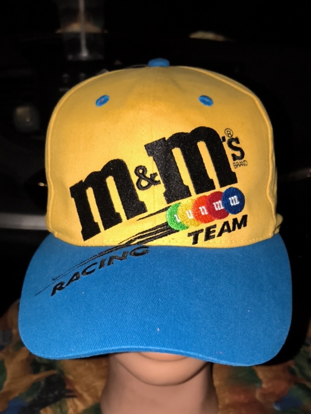 Vtg 2000 NASCAR M&M Racing Team Embroidered Logo Snapback Hat Cap OSFA